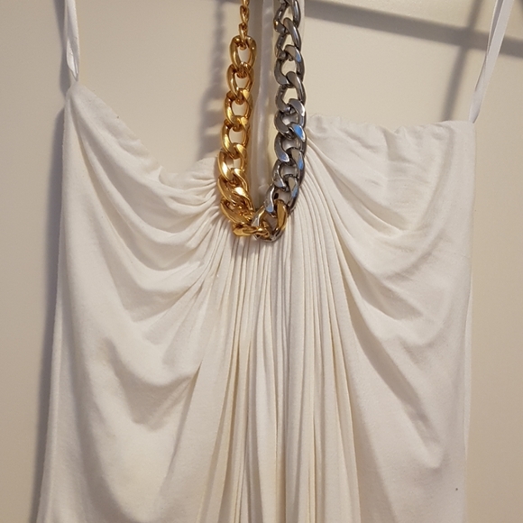 SKY chain halter angel flowy dress - Picture 2 of 3